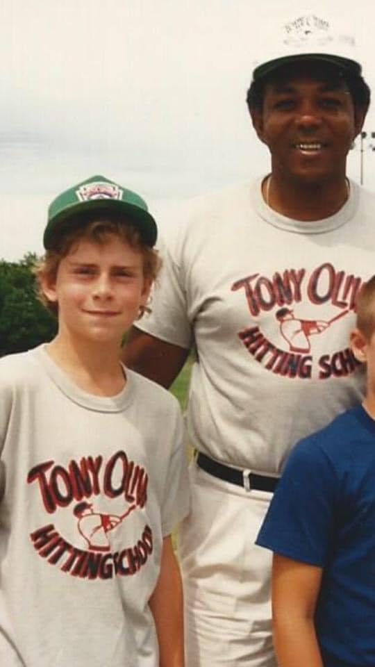 June 1987 - meeting Tony Oliva for the first time at Tony Oliva Hitting School
