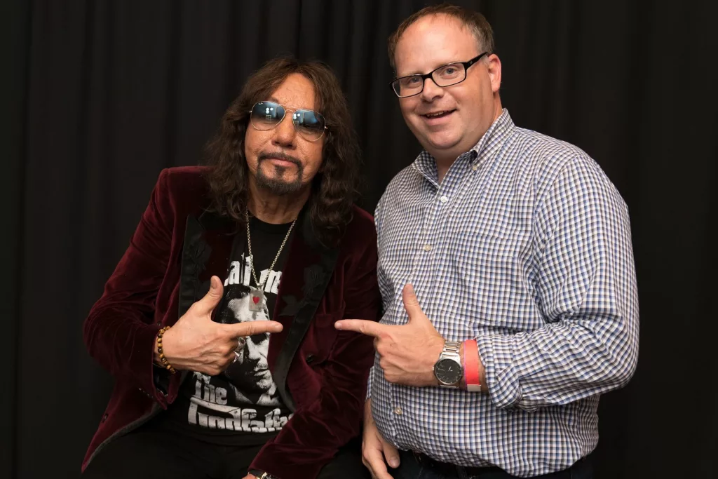 The author with original KISS lead guitarist Ace Frehley.