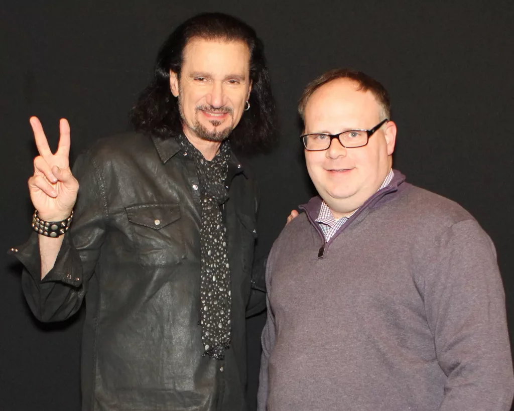 The author with Bruce Kulick, KISS lead guitarist from 1984-1996