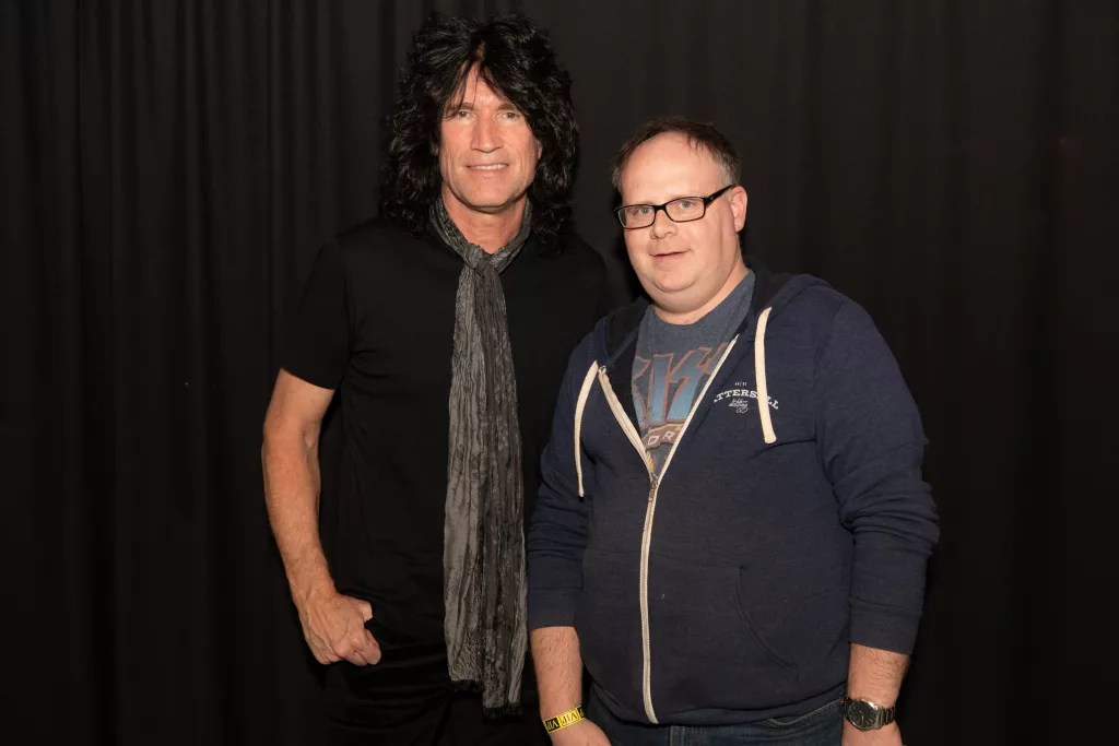The author with Tommy Thayer, KISS lead guitarist from 2003-2023